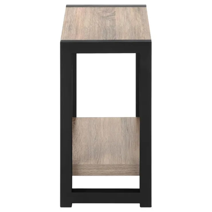 Monarch Accent table - 22"h / / black metal - Dark Taupe Outlet