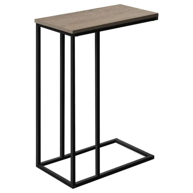 Monarch Accent table - 25"h / / black metal - Dark Taupe Online