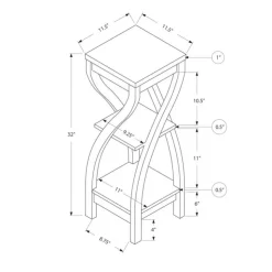 Monarch Accent table - 32"h / - Espresso Outlet