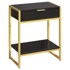 Monarch Accent table - 24"h / / gold metal - Espresso Discount