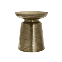 Monarch Accent table - 22"h / iron metal drum end - Gold Best