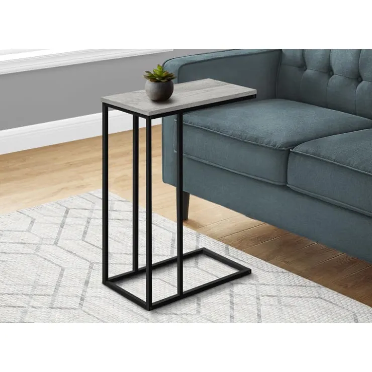 Monarch Accent table - 25"h / / black metal - Grey Outlet