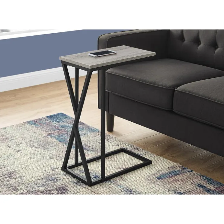 Monarch Accent table - 25"h / / black metal - Grey New