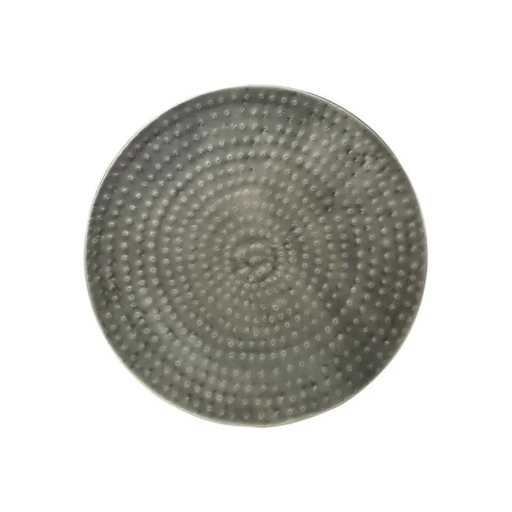 Monarch Accent table - 22"h / grey iron metal drum end - Silver Sale