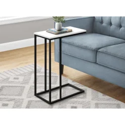 Monarch Accent table - 25"h / / black metal - White Outlet