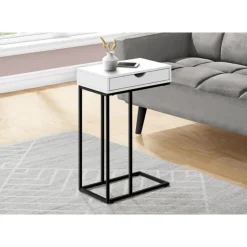 Monarch Accent table - 25"h / / black metal - White Discount