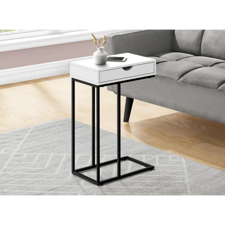 Monarch Accent table - 25"h / / black metal - White Discount