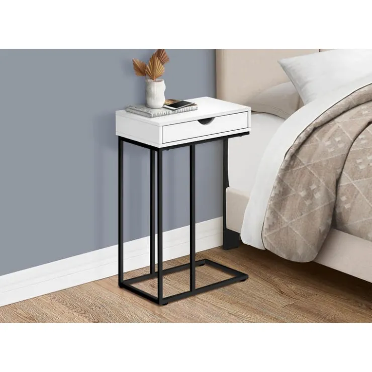Monarch Accent table - 25"h / / black metal - White Discount