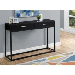 Monarch Accent table - 48"l / / metal hall console - Black Sale