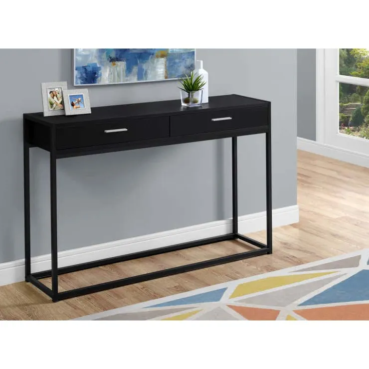 Monarch Accent table - 48"l / / metal hall console - Black Sale