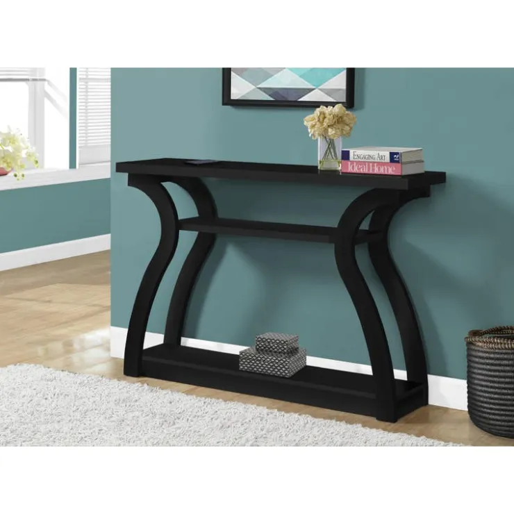 Monarch Accent table - 47"l / hall console - Black Clearance