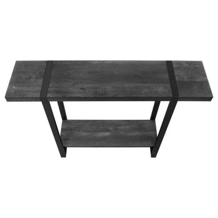 Monarch Accent table - 48"l / reclaimed wood-look / - Black Sale