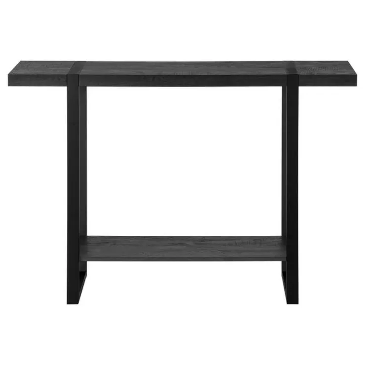 Monarch Accent table - 48"l / reclaimed wood-look / - Black Sale