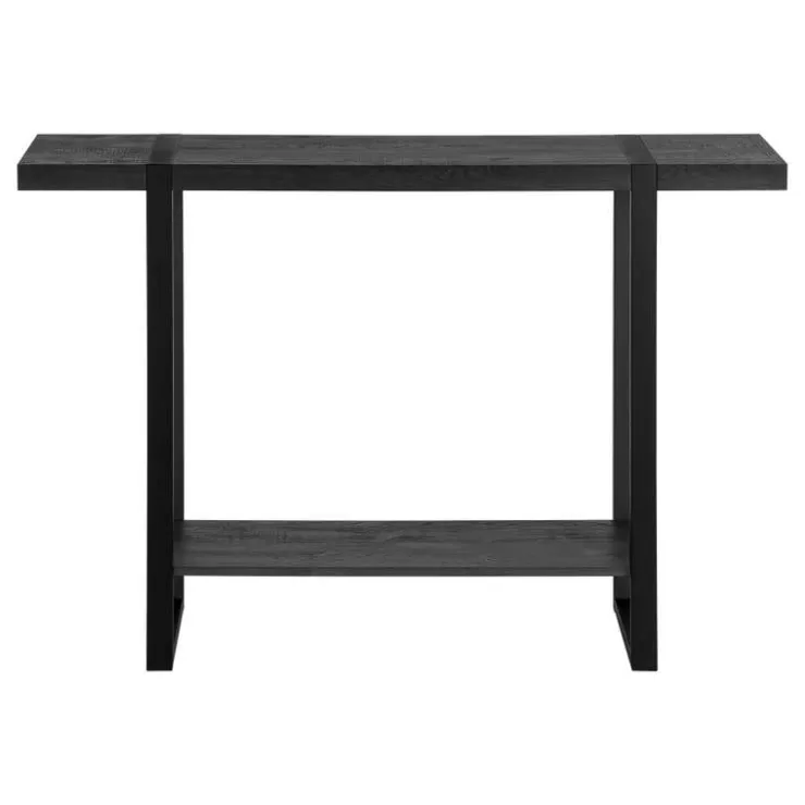 Monarch Accent table - 48"l / reclaimed wood-look / - Black Sale