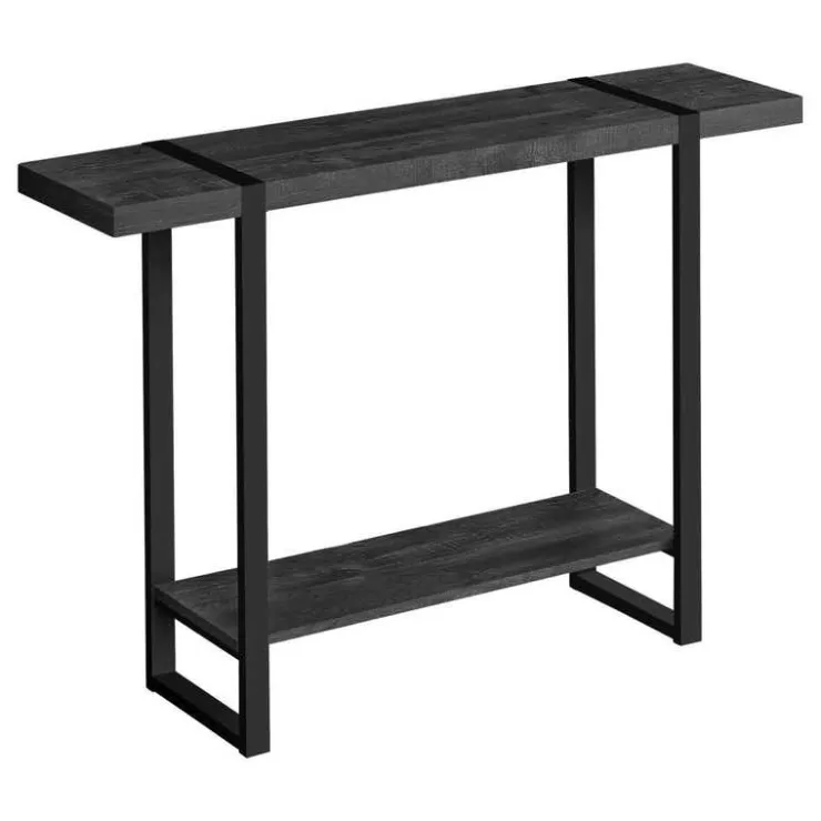 Monarch Accent table - 48"l / reclaimed wood-look / - Black Sale