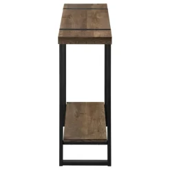 Monarch Accent table - 48"l / reclaimed wood-look / black - Brown