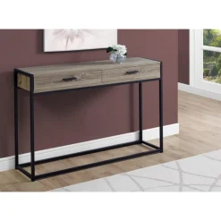 Monarch Accent table - 48"l / / black hall console - Dark Taupe Outlet