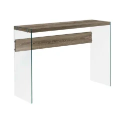 Monarch Accent table - 44"l / / tempered glass - Dark Taupe New