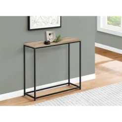 Monarch Accent table - 32"l / / black metal console - Dark Taupe Sale