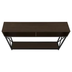Monarch Accent table - 48"l / / black metal hall console - Espresso Discount