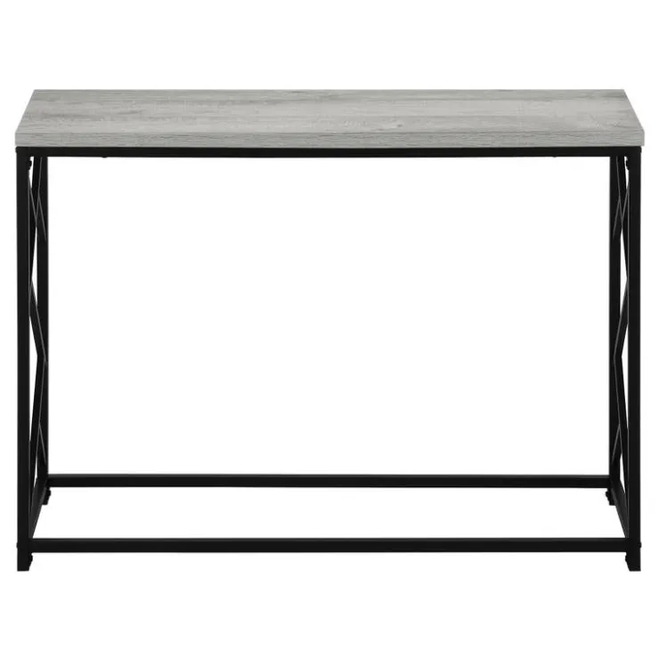 Monarch Accent table - 44"l / / black metal hall console - Grey