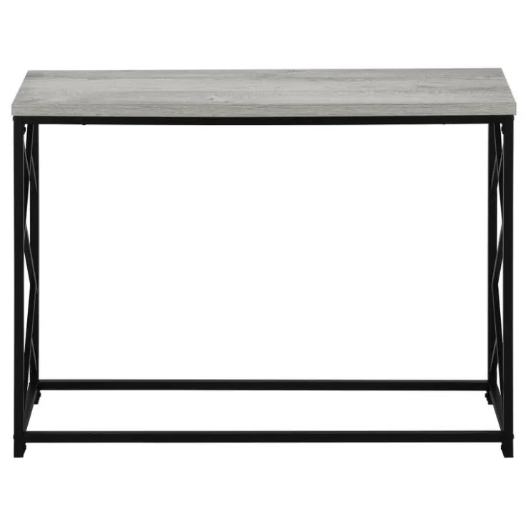 Monarch Accent table - 44"l / / black metal hall console - Grey