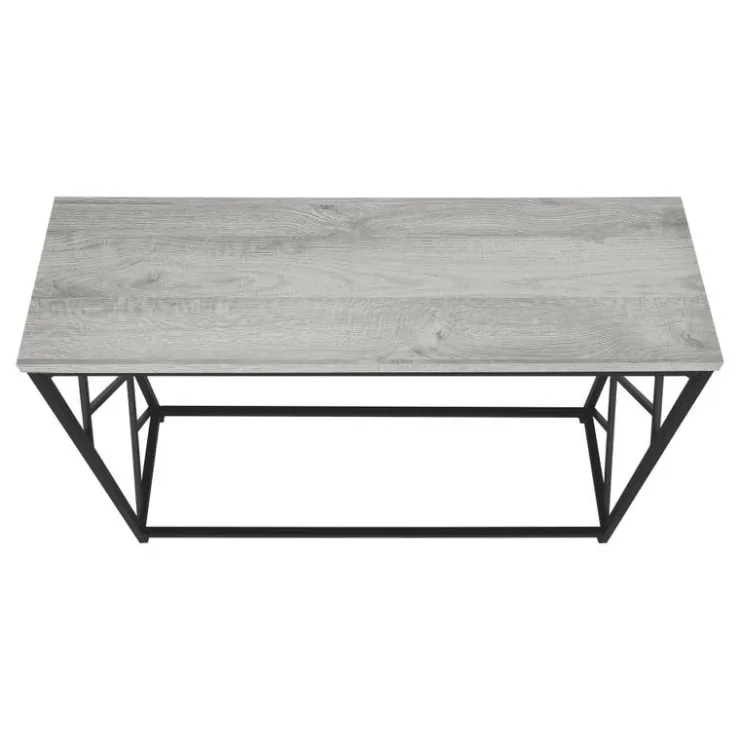 Monarch Accent table - 44"l / / black metal hall console - Grey