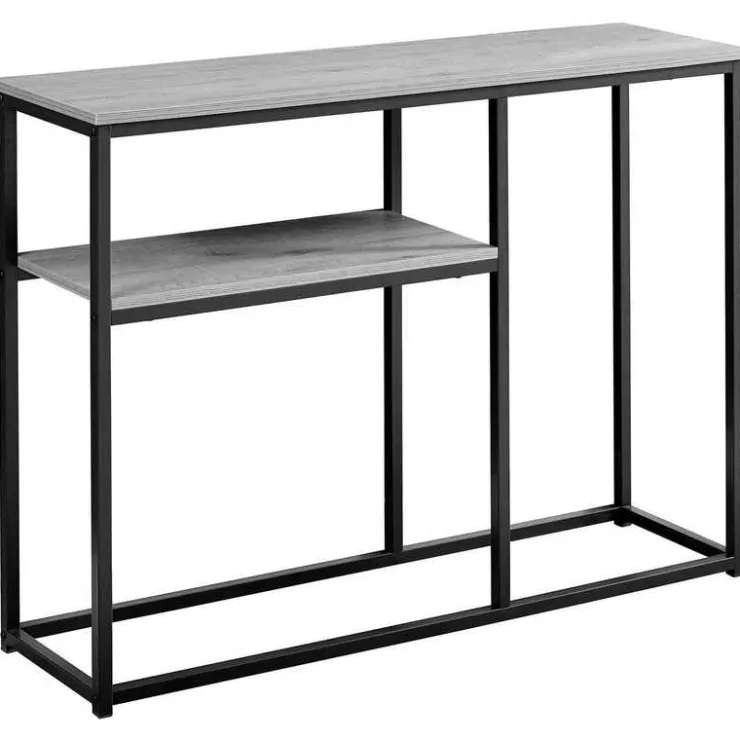 Monarch Accent table - 42"l / / black metal hall console - Grey Best