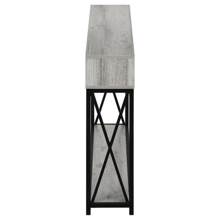 Monarch Accent table - 48"l / / black metal hall console - Grey Sale