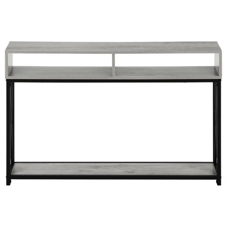 Monarch Accent table - 48"l / / black metal hall console - Grey Sale