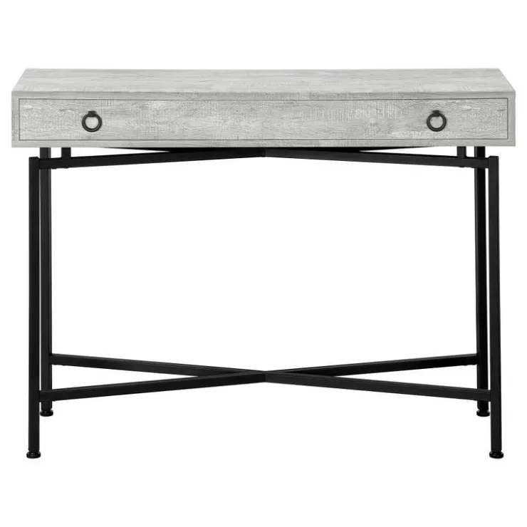 Monarch Accent table - 42"l / reclaimed wood / black console - Grey Best