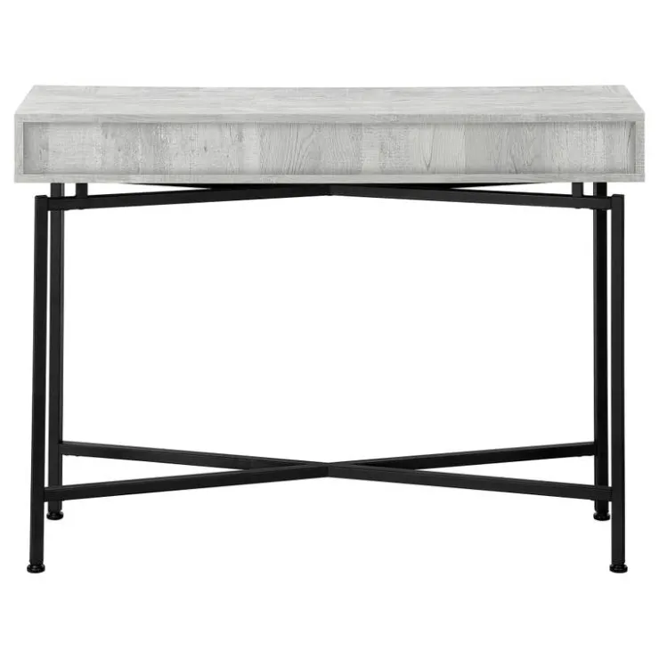 Monarch Accent table - 42"l / reclaimed wood / black console - Grey Best