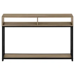 Monarch Accent table - 48"l / taupe / black metal hall console - Dark Taupe Best