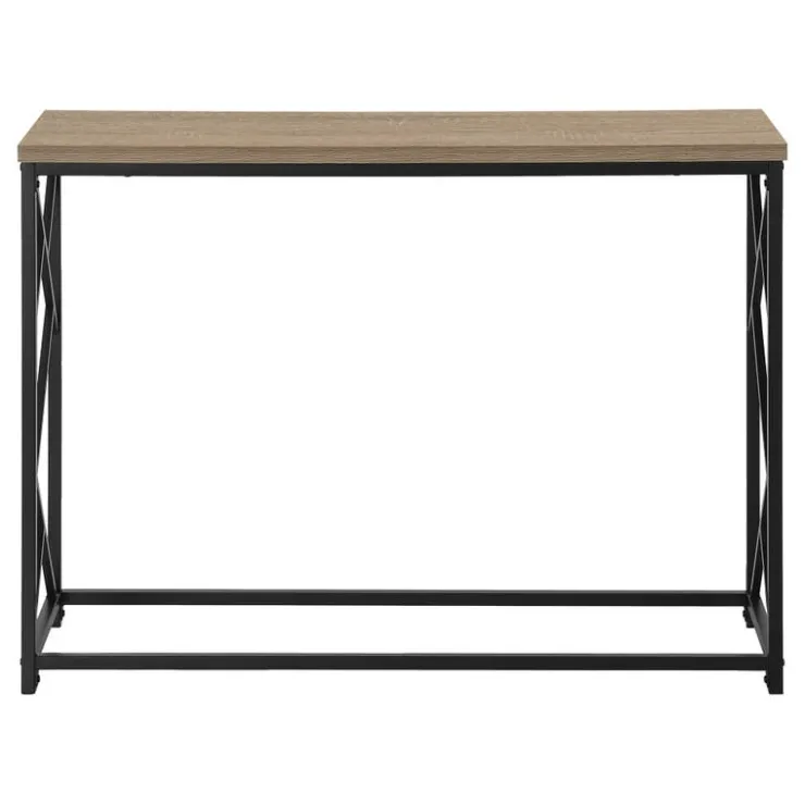 Monarch Accent table - 44"l / taupe / black metal hall console - Dark Taupe Best