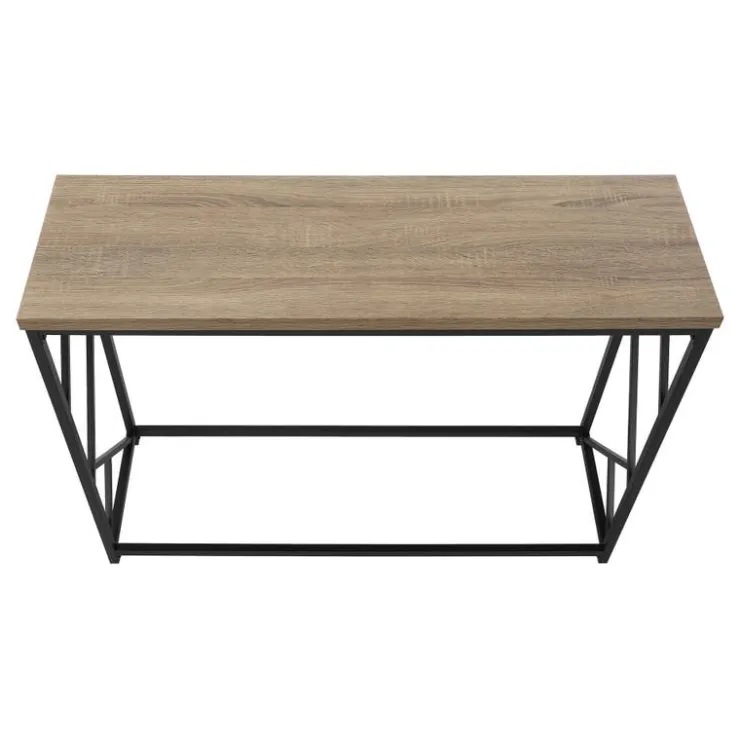 Monarch Accent table - 44"l / taupe / black metal hall console - Dark Taupe Best