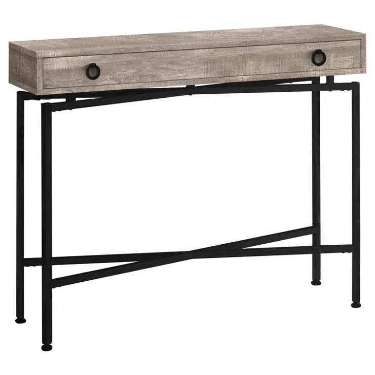 Monarch Accent table - 42"l / reclaimed wood/ black console - Taupe Best