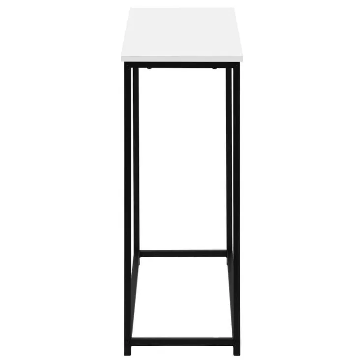 Monarch Accent table - 32"l / / black metal console - White Outlet