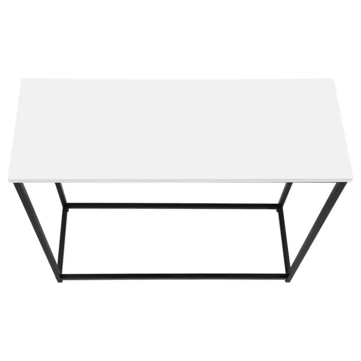 Monarch Accent table - 32"l / / black metal console - White Outlet