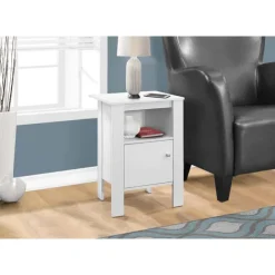 Monarch Accent table - night stand with storage - White Outlet