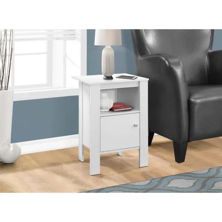 Monarch Accent table - night stand with storage - White Outlet