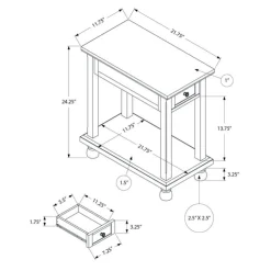 Monarch Accent table 24"h - Espresso Sale