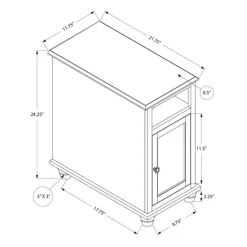 Monarch Accent table 24"h - White Hot