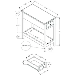 Monarch Accent table 25"h - Walnut Online