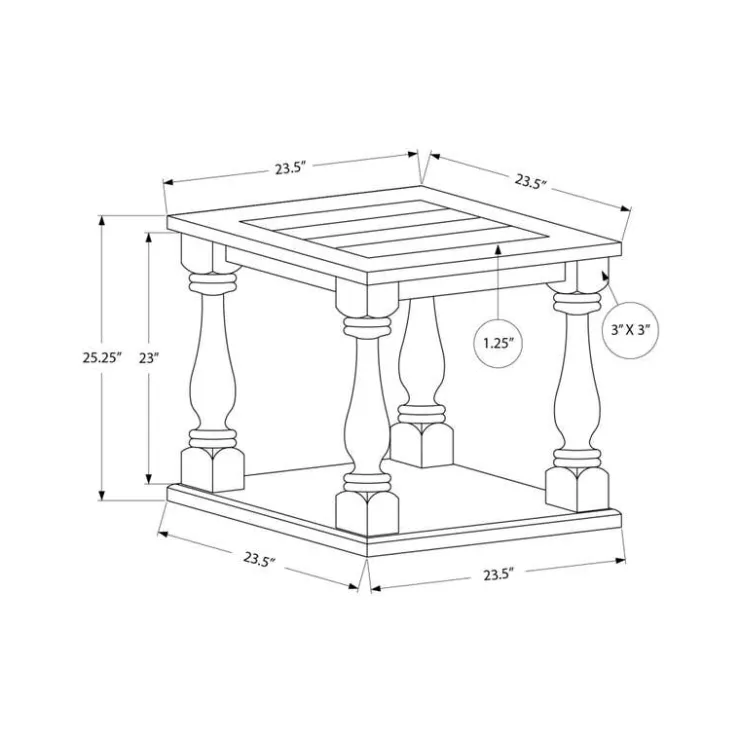 Monarch Accent table 25"h - Espresso Sale