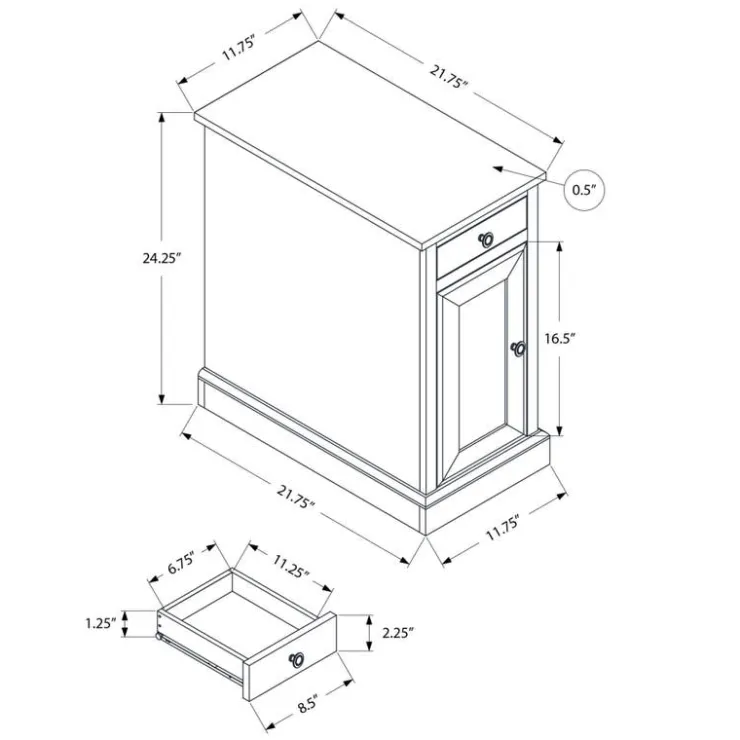 Monarch Accent table 24"h - Blue