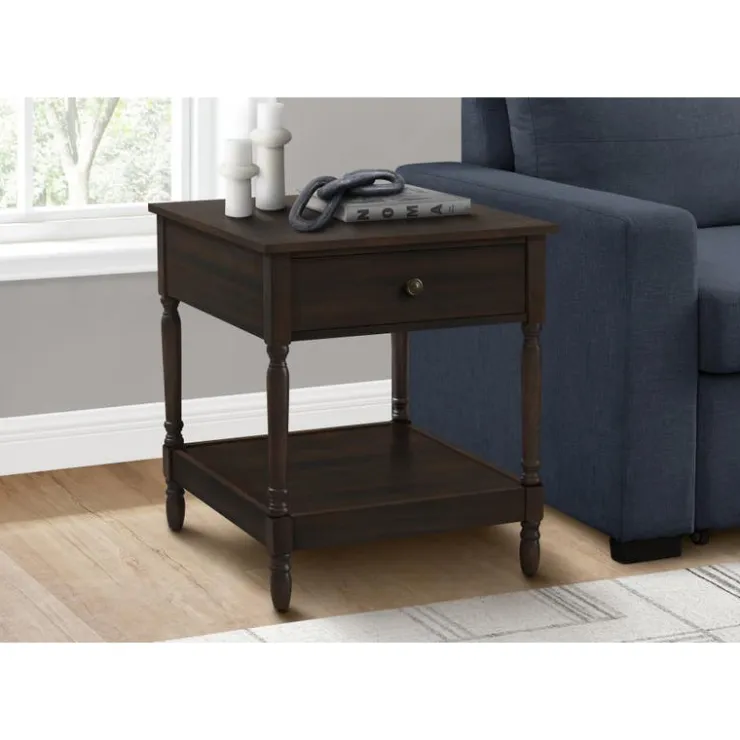 Monarch Accent table 25"h - Walnut Clearance