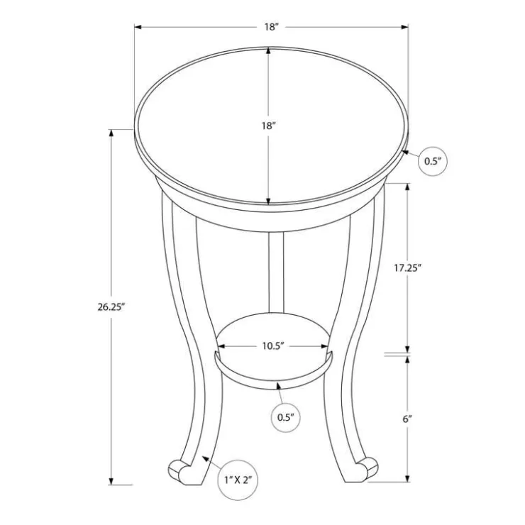Monarch Accent table 24"h - Walnut Hot
