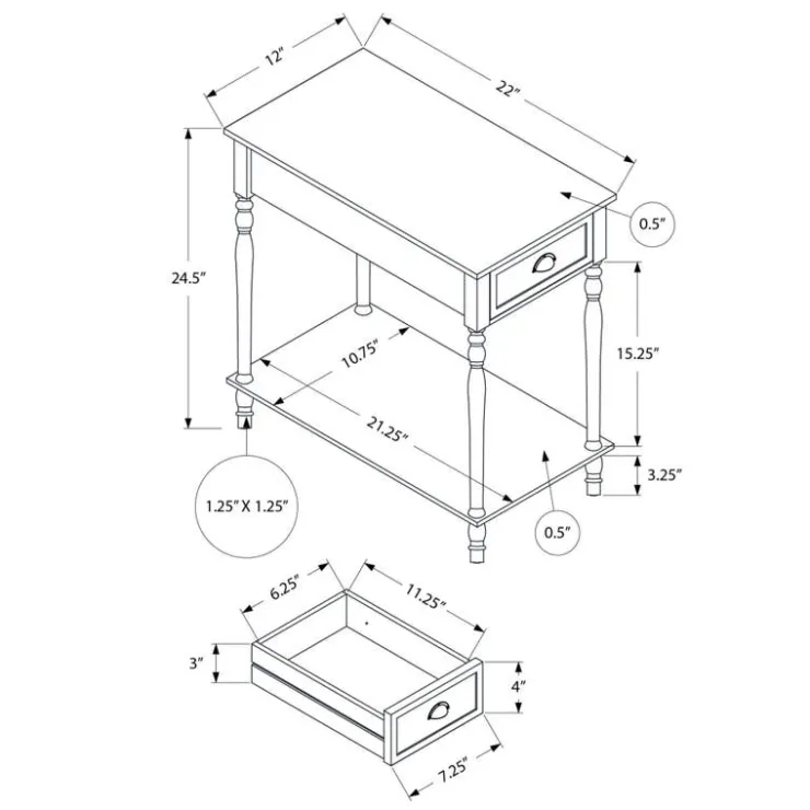 Monarch Accent table 24"h - Cherry Outlet