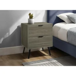 Monarch Accent Table 24"H with Storage - Grey Clearance