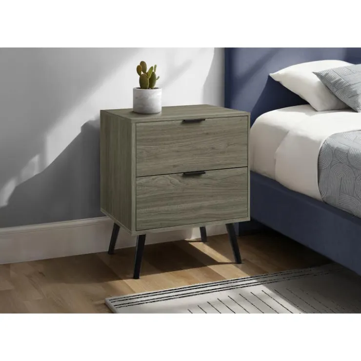 Monarch Accent Table 24"H with Storage - Grey Clearance